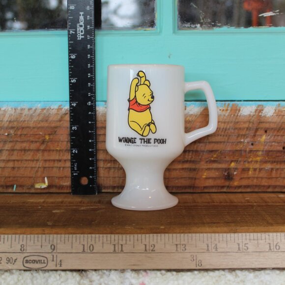 Disney Winnie the Pooh Vintage Milk Glass Pedestal Mug - Anchor Hawking Collecti - Picture 7 of 7
